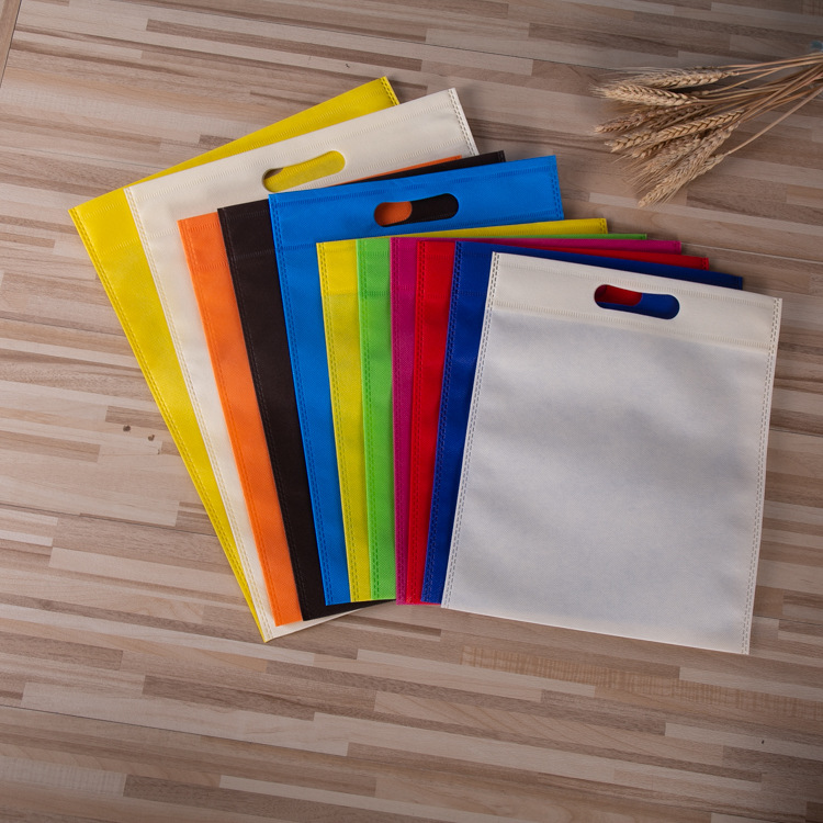 定制無紡布平口袋印制logo 空白無紡布服裝購物袋廣告宣傳平口袋