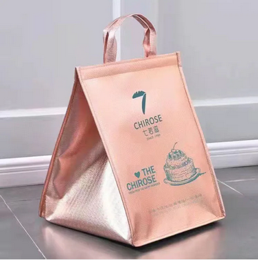 定制無紡布蛋糕保溫袋 保鮮冷藏便當包鋁箔奶茶外賣保溫袋子