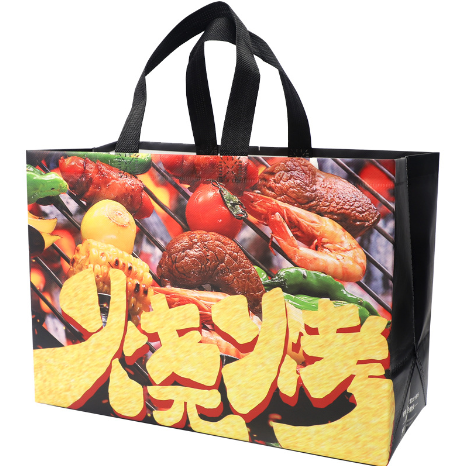 鋁箔保溫燒烤擼串外賣打包袋 餐飲無紡布包裝袋手提袋