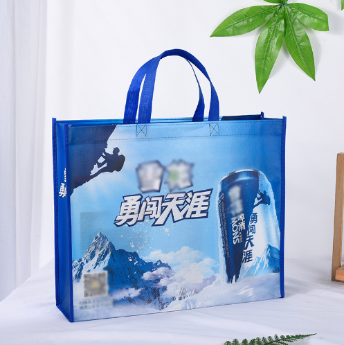 超市聽裝啤酒飲料無紡布手提袋 品牌宣傳廣告促銷無紡布購物袋