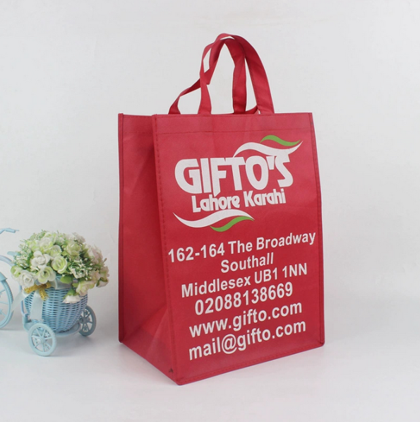 定制無紡布提手袋熱轉印購物袋大容量收納袋紅色廣告宣傳袋加LOGO